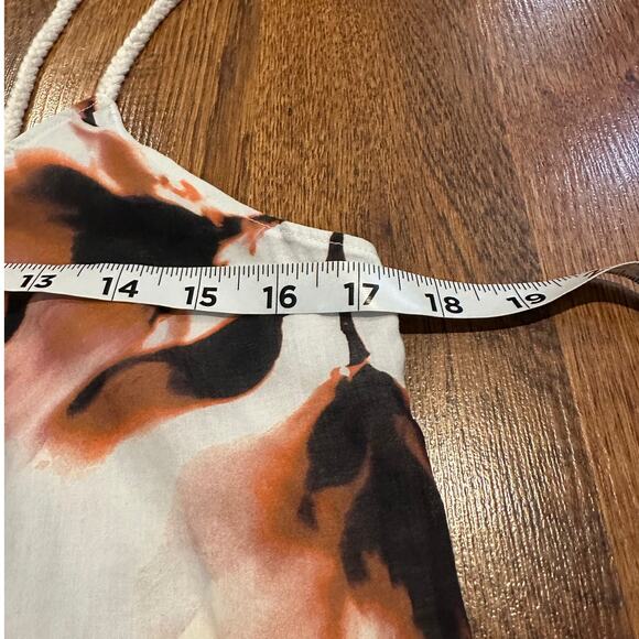 Nordstrom Women’s Pintuck Floral Print Camisole White Size Small Elegant Style - Picture 7 of 8